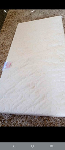 White quilted baby cot crib - quilted,